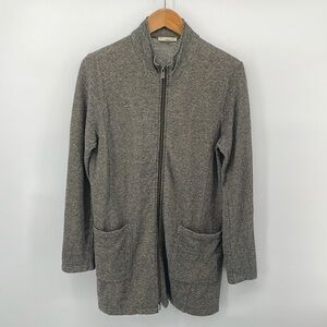 Eileen Fisher Hemp Organic Cotton Zip Up Jacket S A17